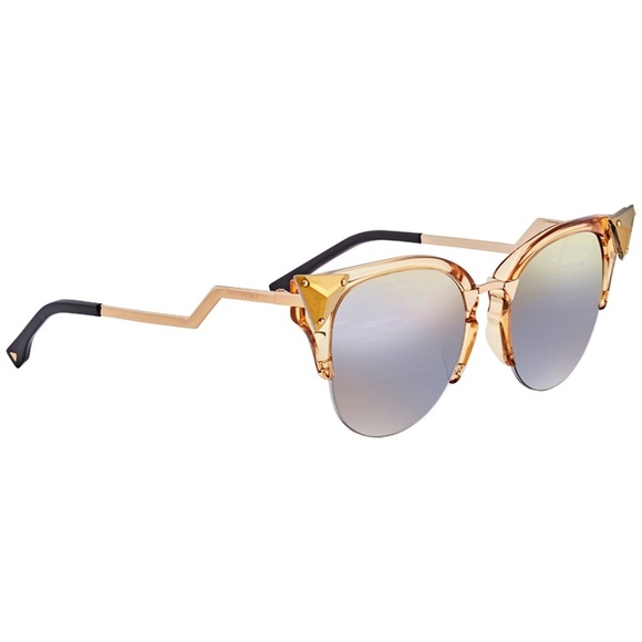NWT~FENDI~Iridia FF 0041S 27L/FQ Mirror Sunglasses